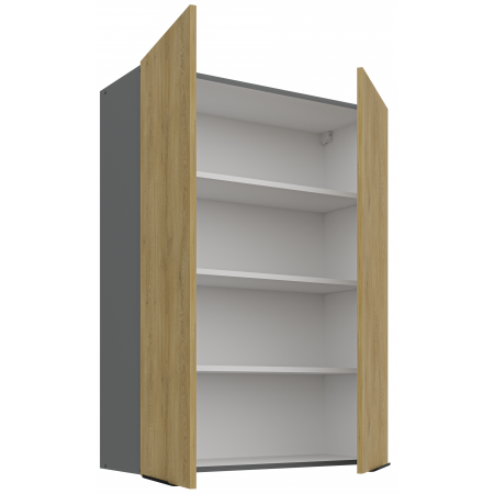 Szafka kuchenna górna 80 cm wysoka CREMA dąb cremona / antracyt 80 G-108 2F